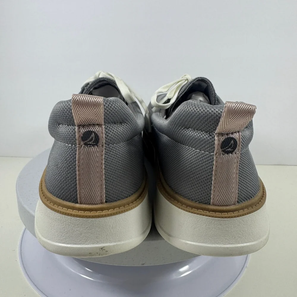 Sperry Women's Gray Canvas Boat Shoes Comfort Casual Lace Up‎ Size 10